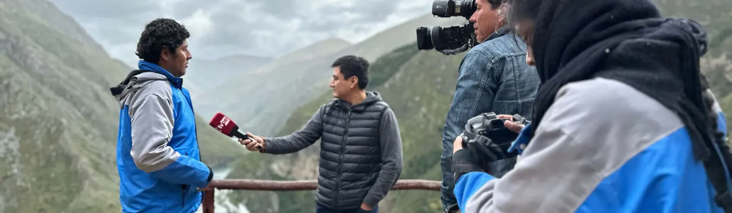 Interview with Alan Chamorro with Acción Andina strategic partner organization, ECOAN. 21 21 Photo courtesy of Another PR firm
